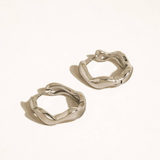 Marin 18K Gold Plated Wavy Hoop Earrings