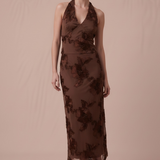 Elena Floral Lace Overlay Midi Skirt