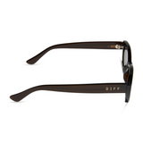 Raya Chocolate Crystal Grey Polarized Sunglasses