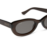 Raya Chocolate Crystal Grey Polarized Sunglasses