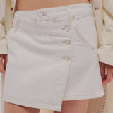 Wynne Denim Skirt - Bright White