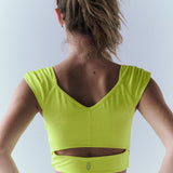 Breathe Deeper Crop Tank - Highlighter