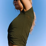 Tempo Ruched UV Protection Tee - Ivy
