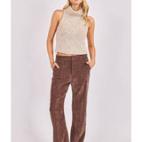 Oatmeal Saylor Turtleneck Slv/Less Sweater