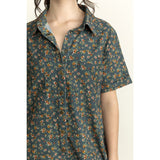 Sunny Blooms Button-Up Romper