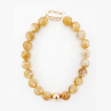 Amber Glow 14mm Beaded Necklace