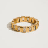 Sterling Gold Rhinestone Ring