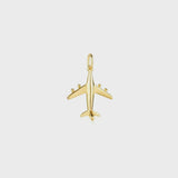 Gold Take Me Away Airplane Charm