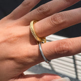 Bayard 18K CZ Stacking Band Ring