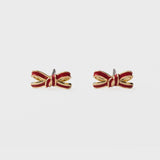 Red Luxe Bow Studs