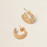 Golden Trinity Hoop Earrings