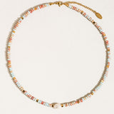 Swank Boho Beaded Pearl Necklace