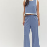 Solid Sleeveless Knit Top - Chambray