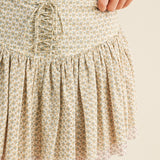 Meadow Lace-Up Ruffle Mini Skirt