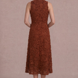 Sienna Floral Appliqué Sleeveless Midi Dress