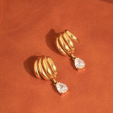Dovely Crystal Drop Statement Earrings