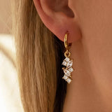 Celestial Spark CZ Drop Earrings