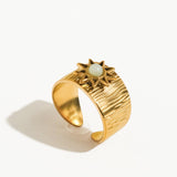 Elena Bohemian Sun Stone Ring