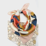 Color Block Silk Scarf