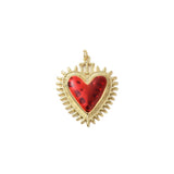 Golden Bursting Heart Charm