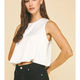 Chiffon Bubble Hem Top