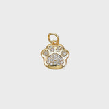 CZ Paw Print Charm