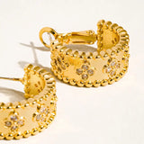 Ismaël Vintage Floral Hoop Earring