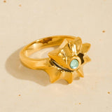 Vino Coastal Sunburst Statement Ring