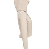 Sutton Sculpted Zip-Up Knit Hoodie