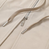 Sutton Sculpted Zip-Up Knit Hoodie