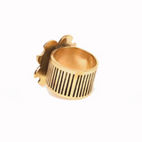 Amy Dogwood Flower Brass Bandana Ring