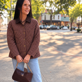 Nova Quilted Checkered Collared Jacket