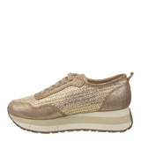 Kinetic Platform Sneakers - Gold Raffia