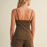 Dark Oak Straight Neck Cami Top