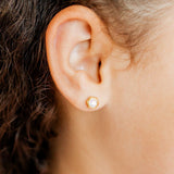 Screwback Stud Earrings - Addison Clear Gold