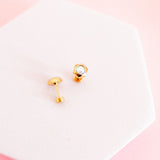 Screwback Stud Earrings - Addison Clear Gold