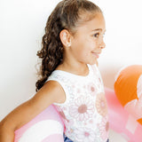 Screwback Stud Earrings - Addison Clear Gold