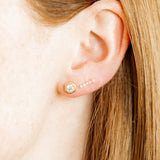 Screwback Stud Earrings - Addison Clear Gold