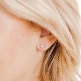 Screwback Stud Earrings - Alli Pink