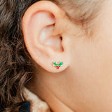 Screwback Stud Earrings - Holly Berry
