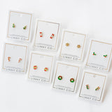Screwback Stud Earrings - Holly Berry