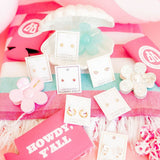 Screwback Stud Earrings - Juliet Clear 5MM