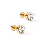 Screwback Stud Earrings - Juliet Clear 5MM