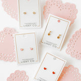 Screwback Stud Earrings - Millie Heart