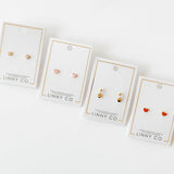Screwback Stud Earrings - Millie Heart