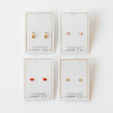 Screwback Stud Earrings - Millie Heart