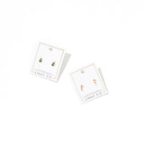 Screwback Stud Earrings - Peppermint Twist