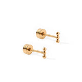Tally Gold Bar Screwback Studs