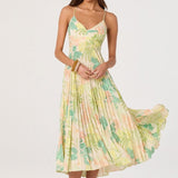 Blythe Dress - Green Peach Tropical