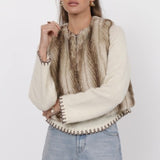 Demi Faux Fur Cropped Vest